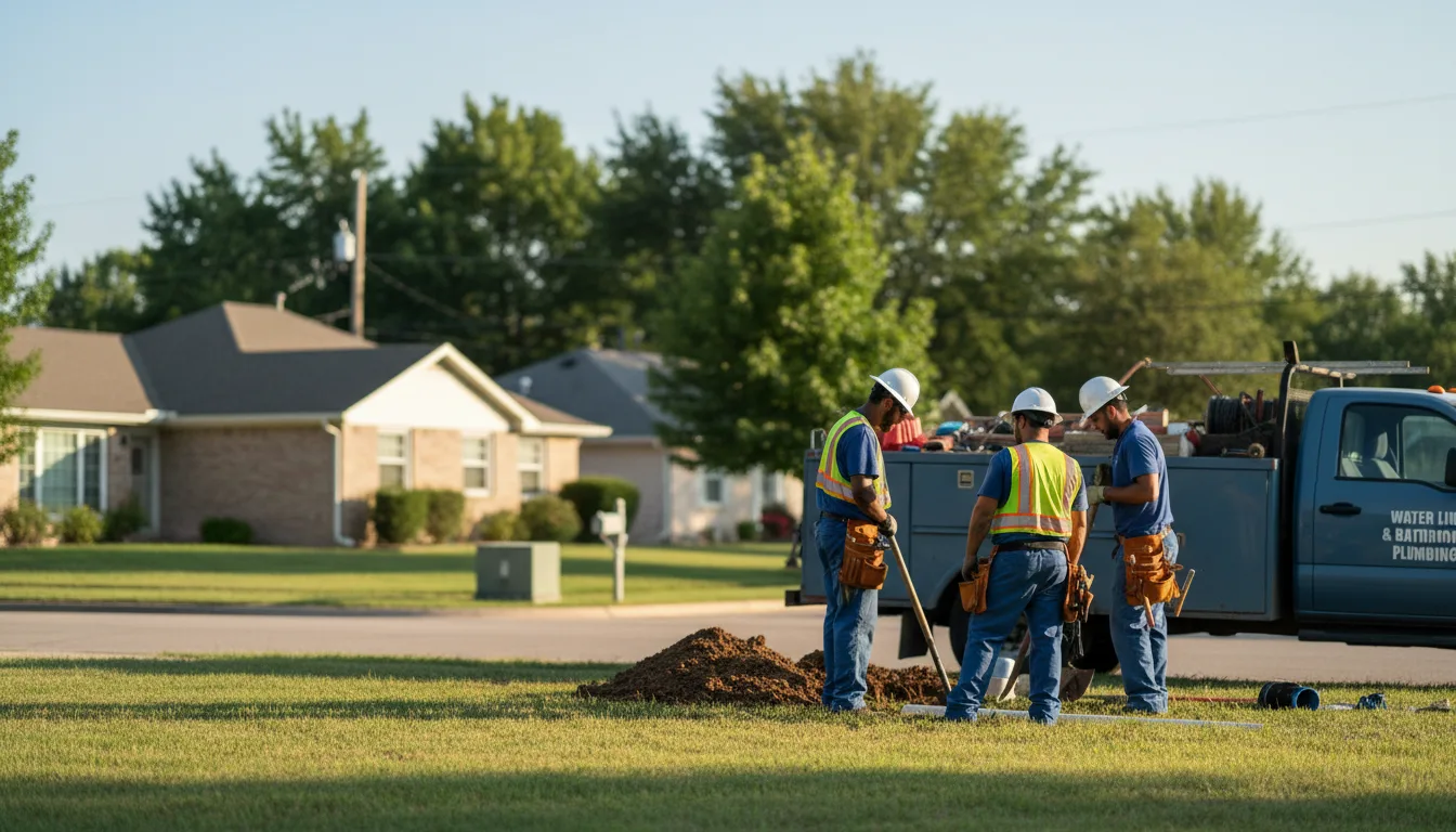 Residential water line and bathroom plumbing service in Guild, TN